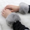 1Pair Thicken Women Winter Warm Wrist Arms Gloves Bracelet Cuff Wristband Plush Elastic Oversleeve A