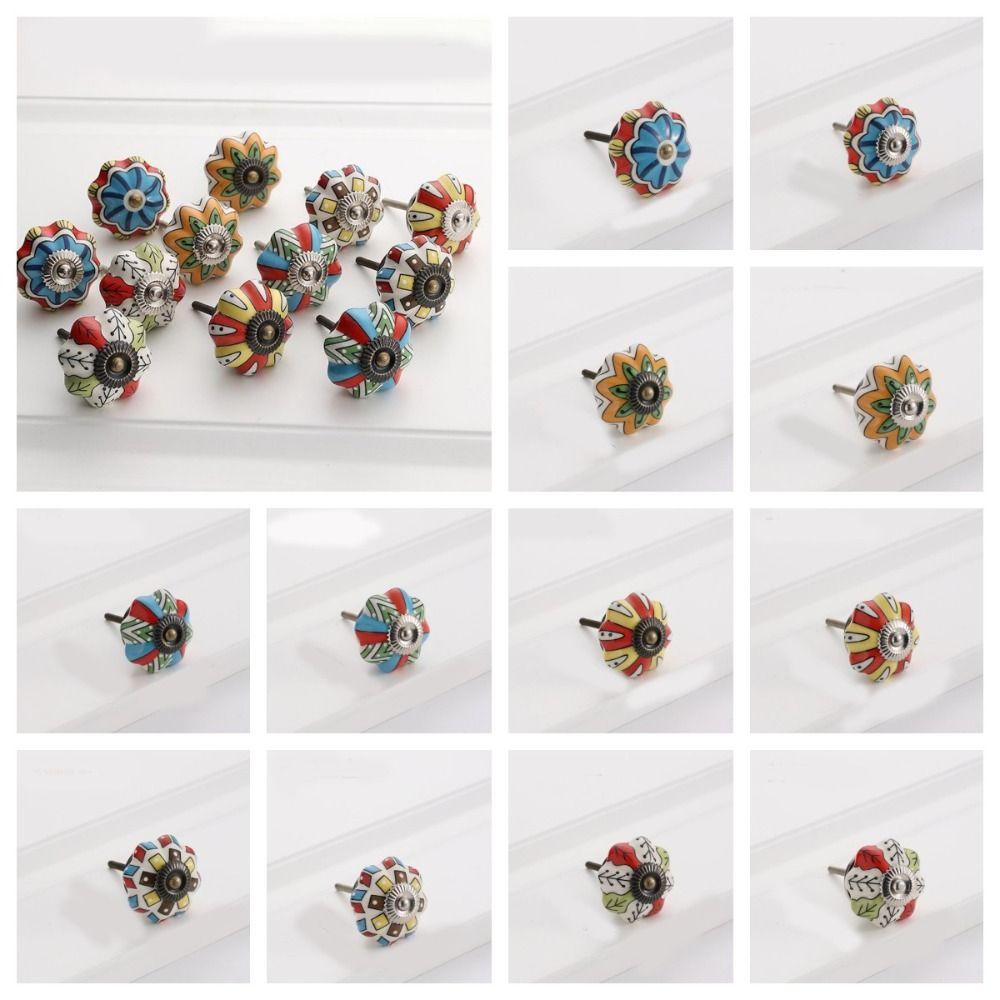 European Style Vintage Cabinet Knob Single Hole Drawer Knobs Retro Door Pull Handles  Bookcase