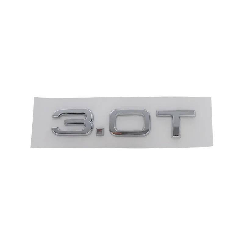 AAYS1 3D 2.0 T 2.0T 3.0 T 1.8T Буквы для A3 A4 A5 A6 A7 A8 Q2 Q3 Q5 Q7 Q8 автомобиля Двигатель Крыло багажника Задняя наклейка Шильдик Значок Наклейка