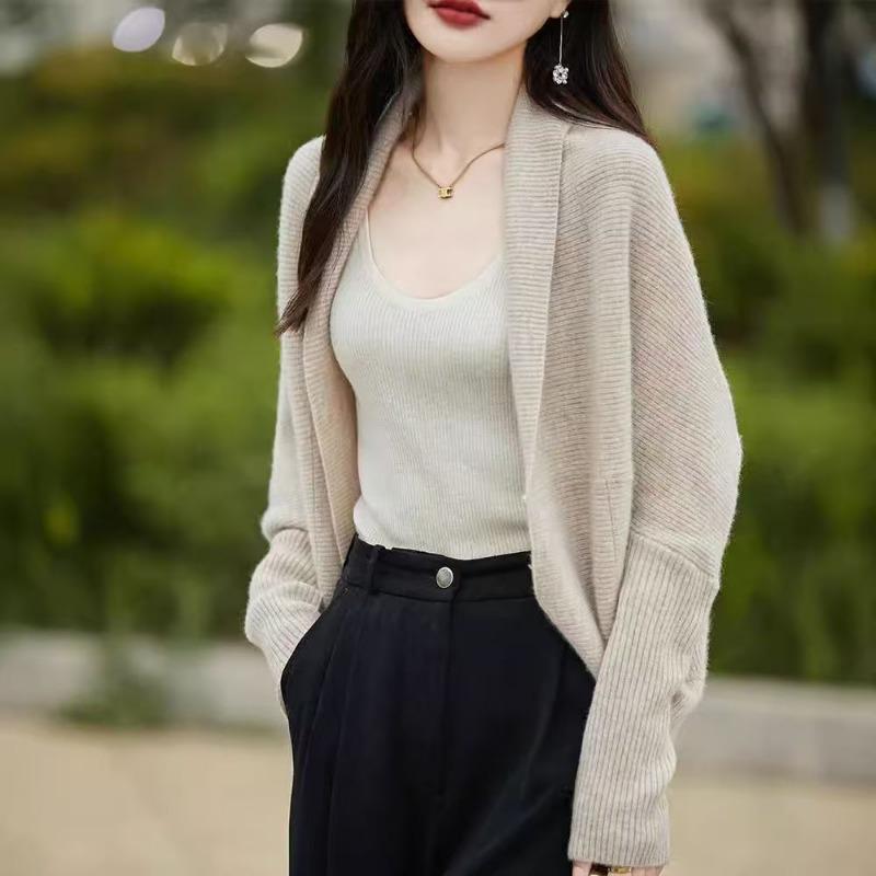 Design Women S Loose Knit Cardigan Batwing Sleeve Shawl Sweater