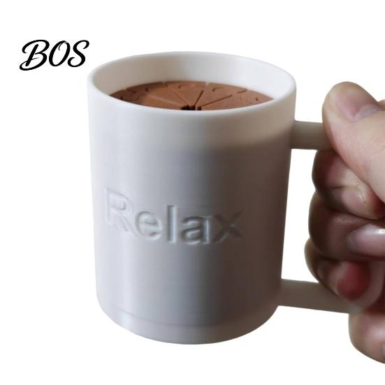Realistic Coffee Spill Decoration 3D-Printed Cup Fidget, Desk Spiral Stress Relief Sensory Prank Toy Toy, Gift for Adults Office Home Lovers,