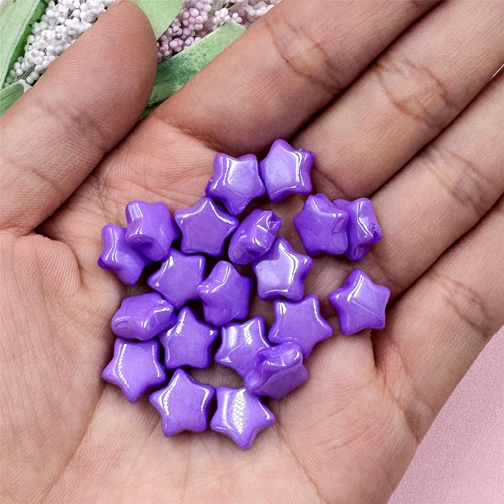 20 шт., 10,2 мм, акриловые маленькие звездочки, свободные бусины для браслета, ожерелья, брелока, материал для самостоятельного изготовления бисера