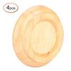 4Pcs Beech Wood Round Piano Foot Pads Set Upright Piano Caster Cups Accessories  Brown