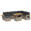 VidaXL Salon de Jardin avec Coussins 9 pcs, Canapés de Terrasse, Ensemble de Meubles de Patio, Mobilier d'Extérieur, Gris 3273657