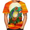 Cute Frog 3D Printing  T Shirt Man Summer Fashion O-Neck Short Sleeve Oversized  Top Casual Tee Loose Streetwear Unisex Clothing