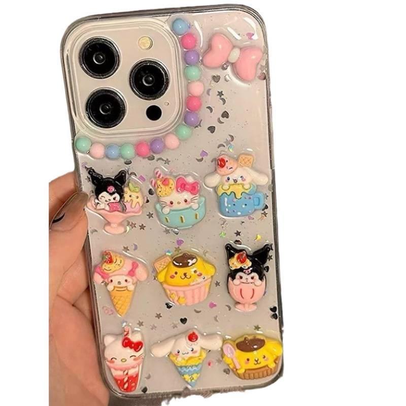 Чехол для iPhone 15 Pro Max/14 Pro/13 Pro Max с мультяшным мороженым Sanrio