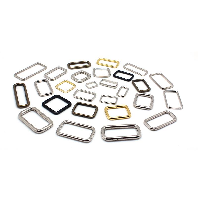 5PCS Metal Adjustable Rectangle Rings Buckles Garment Belt DIY Needlework Luggage Sewing Handmade Bag Purse Buttons