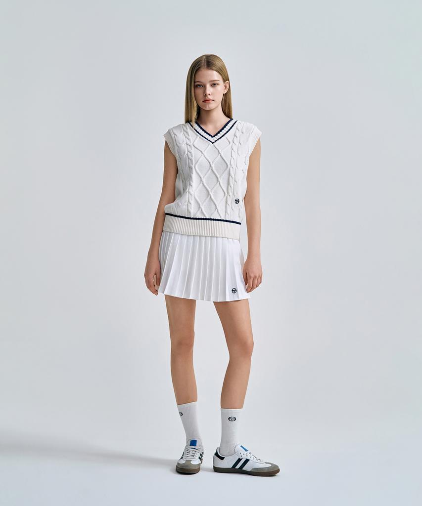 Женский жилет Sergio Tacchini с V-образным вырезом и косами