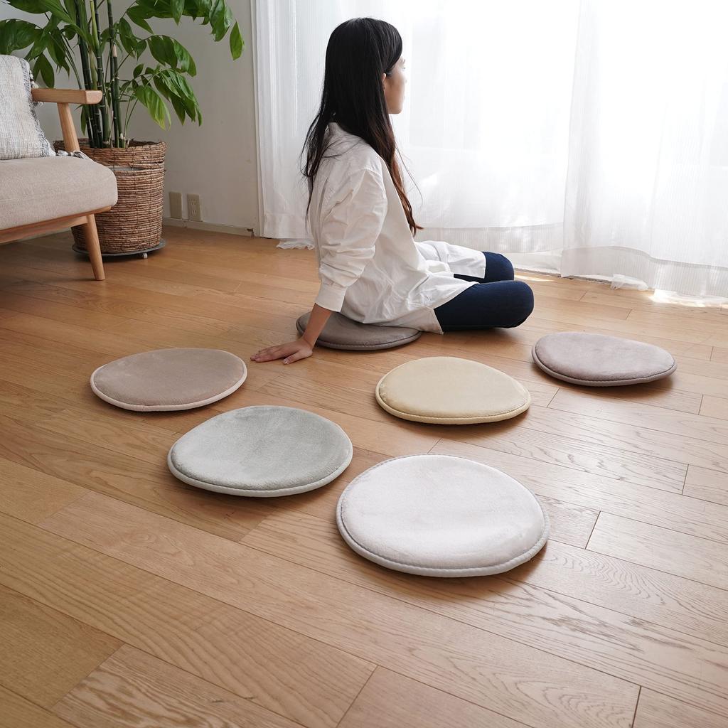 Подушка на стул Toshishimizu Лавандовый пепел Круглая 35см Низкая упругость Высокая упругость Фланель LM102 3-слойная