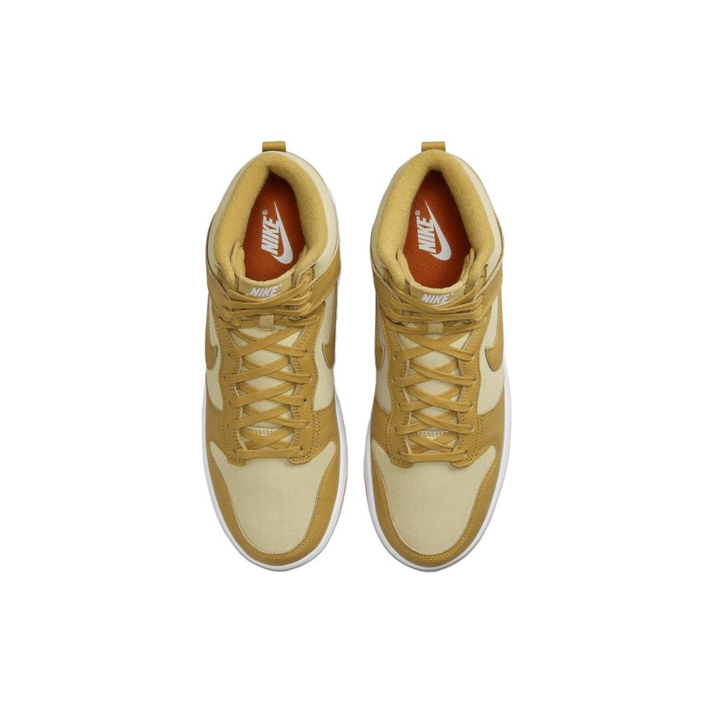 Nike Мужские кроссовки Dunk High Wheat Gold Tan Team-Gold Safety-Orange DV7215-700