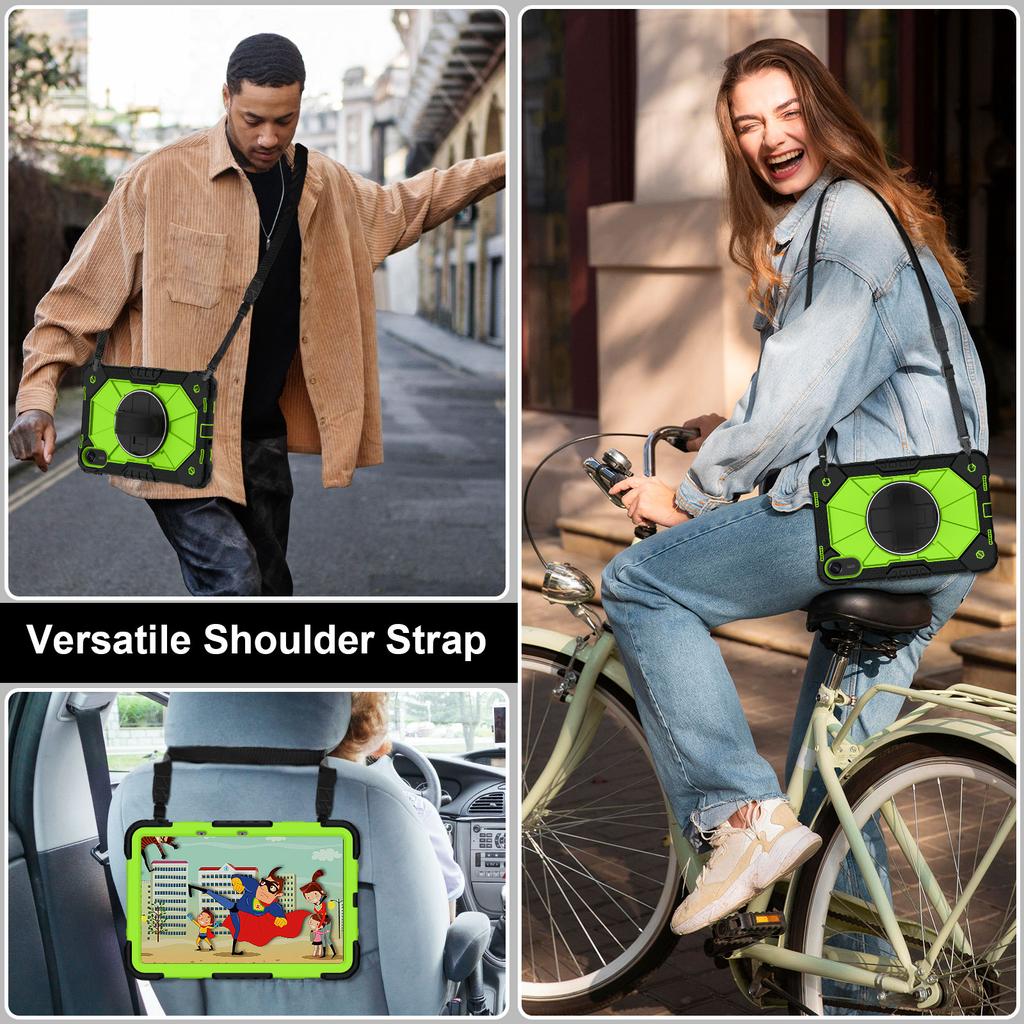 Handle Grip Case for Xiaomi Redmi Pad 2 2025 11.0 Inch 25040RP0AG 25040RP0AI Rotating Stand Heavy Duty Cover with Shoulder Strap
