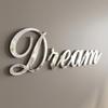 Acrylic Letter Wall Sticker 44.49x5.51in English Letter English Letter Decor Self-Adhesive Silver Gold Home Wall Sticker