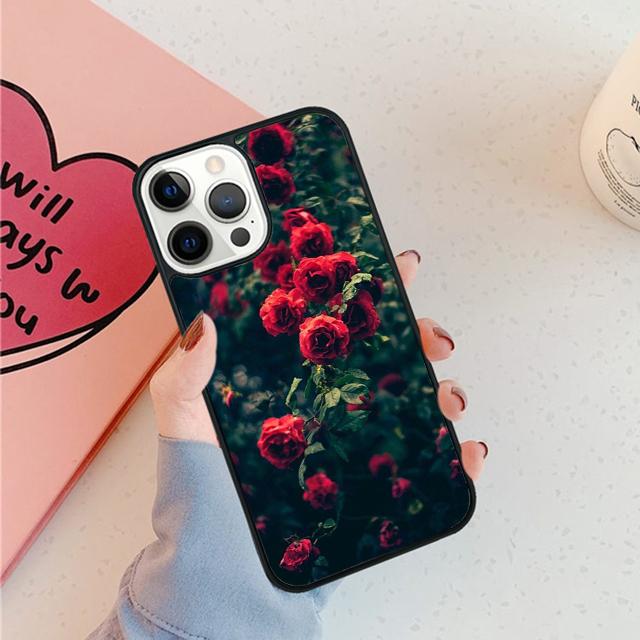 Красная Роза Чехол для Телефона Для iPhone 17 Air 15 16 11 12 13 14 Pro Max Чехол Для iPhone 17 Air Max Plus coque Fundas Оболочка