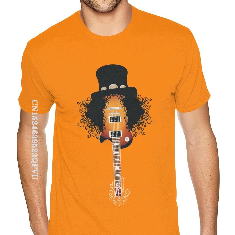 Funny Slash Guitar Rock Band Gun N Roses T-Shirt Men Male Family Tee Shirts Casual Cotton Men Tops & Tees Casual Cute T Shirts