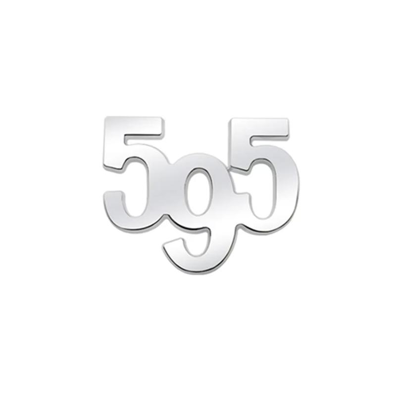595 Digital Metal Label 595 Body Modification Personalized Car Label Car Sticker Accessories Stickers for Automobile Decoration