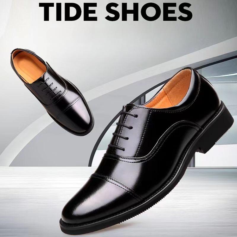 Men's Genuine Leather Shoes Spring and Summer Comfortable Breathable Soft Leather Soft Bottom Business Casual Leather Shoes