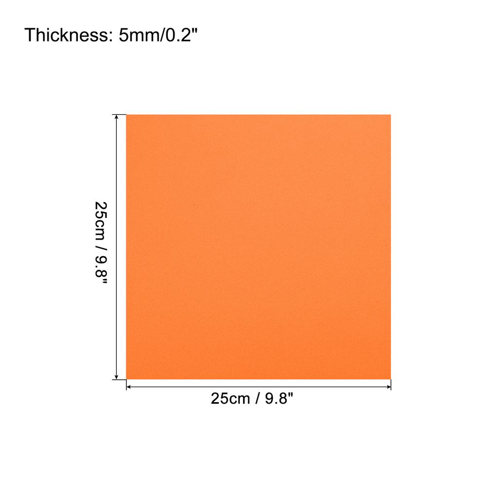 EVA Foam Sheets Orange 9.8 Inch X 9.8 Inch 3/5/7/10mm Thick Crafts Foam Sheets for Costumes, Arts and Crafts Projects
