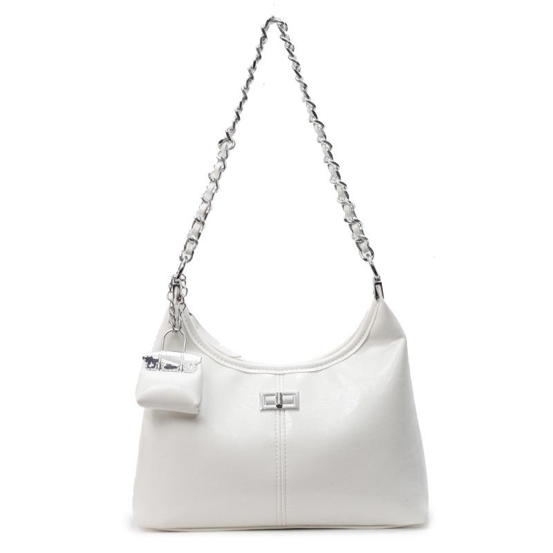 В этом году популярна корейская сумка-подмышка на цепочке из вощеной кожи люкс-класса, женственная, для работы, сдержанная, простая сумка-мессенджер