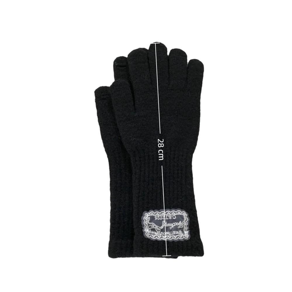 Thicken Winter Gloves Warm Five Finger Gloves Korean Style Touch Screen Gloves Women