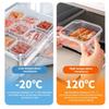 2/4/6 шт. Контейнер для хранения продуктов в холодильнике, герметичный пластиковый контейнер для хрустящих продуктов, контейнер для разогрева в микроволновой печи с крышкой, для кухонных ящиков для хранения