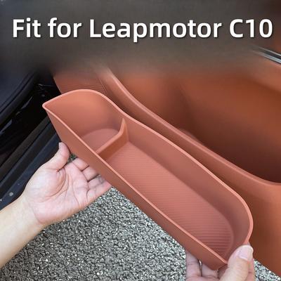 Подходит для Leapmotor C10 C16 Автомобильная Боковая Коробка для Хранения в Двери Силиконовый Водонепроницаемый Контейнер-Органайзер Автоаксессуары