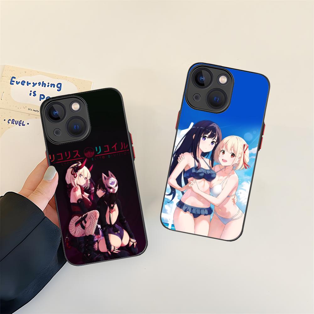 Чехол для мобильного телефона Lycoris Recoil Anime для iPhone 16 15 14 13 12 11 X XR XS 8 7 Pro Max Plus Mini Цветной Силиконовый Защитный