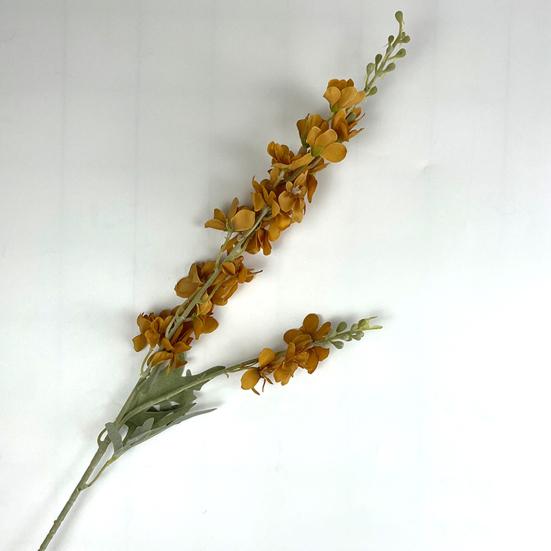 Simulated Hyacinth Silk Delphinium Flowers Realistic Texture Iron Wire Stems Fake Flower