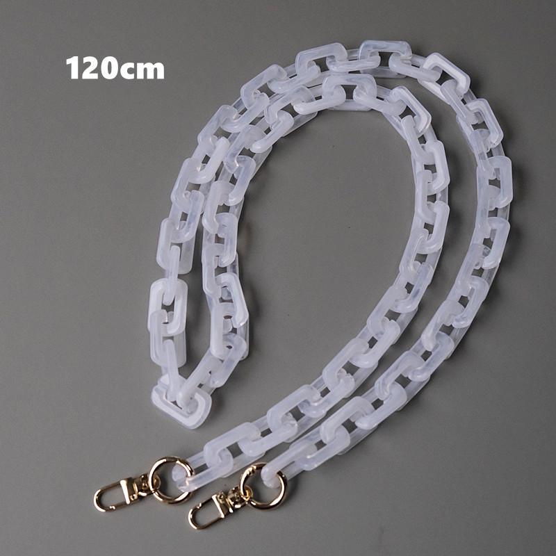 Новая модная женская сумка, аксессуар, цепочка, съемный сменный белый прозрачный ремешок, женская сумка на плечо, сделай сам, полимерная сумка, милая цепочка