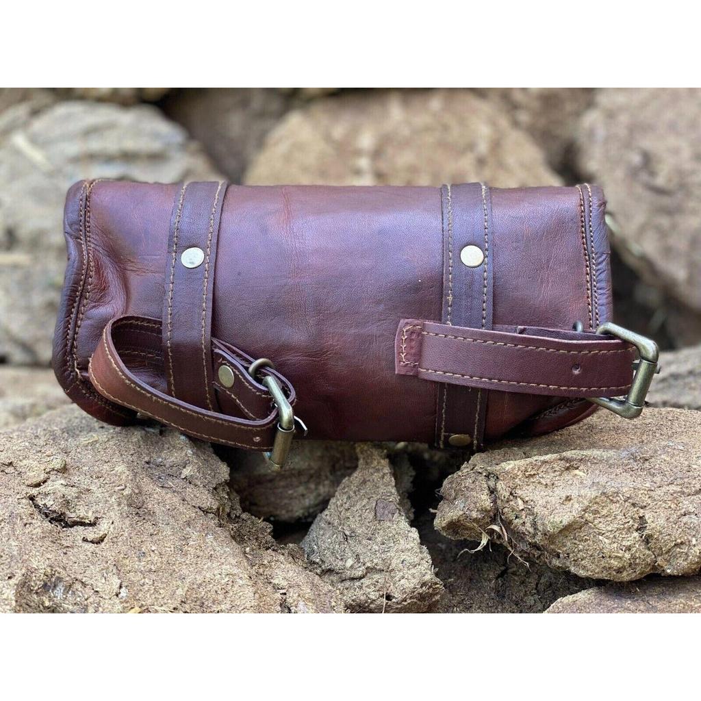 Motorcycle Leather Tool Bag Motorbike Tool Roll Saddle Storage Bag