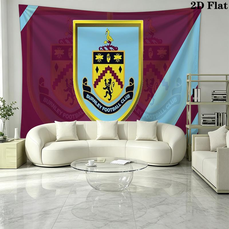 Burnley FC Wall Tapestry Aesthetic Wall Hanging Printed Fabric Blanket Decorative Tapestries for Bedroom Living Room Home Decor