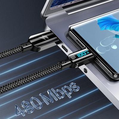 Кабель для быстрой зарядки 100 Вт, Type C (папа) - Type C (папа), скорость передачи 480 Мбит/с, гибкий плетеный шнур для телефона, камер