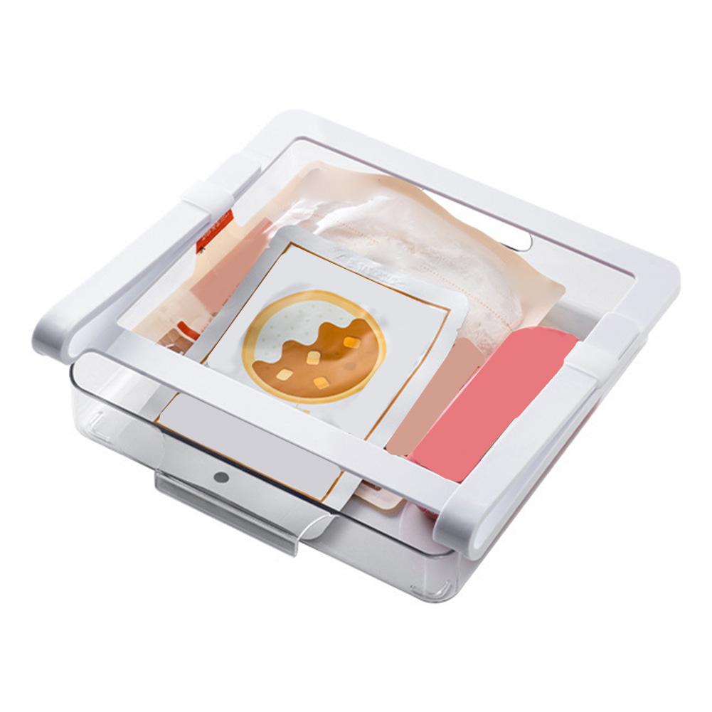 Органайзеры для ящиков холодильника для организации продуктов под полкой. Два выдвижных ящика максимально увеличивают вместимость.