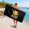 Large Beach TowelBendy and the Ink Machine Soft Absorbent Towel Beach Bath Home Use