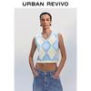 Women's Retro Argyle Jacquard Knit Vest