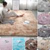 Super Soft Tie-Dye Art Carpet Floor Bedroom Living Room Kitchen Mat Shaggy Rugs Gradient Color Fluffy Area Rug Hallway Mat Home Supply Decoration