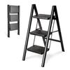 Double Elite Folding Step 150kg Weight for Indoor and Outdoor Car Wash Stand 3-Step Ladder, Lightweight, Safe, Non-Slip, Stylish, Capacity,