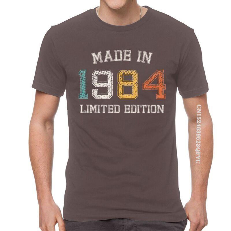 Born In 1984 Tshirts Men Men Streetwear T Shirts Made In 1984 Birth Year EMO Men Tshirt Cotton Oversized Tee Tops Clothes