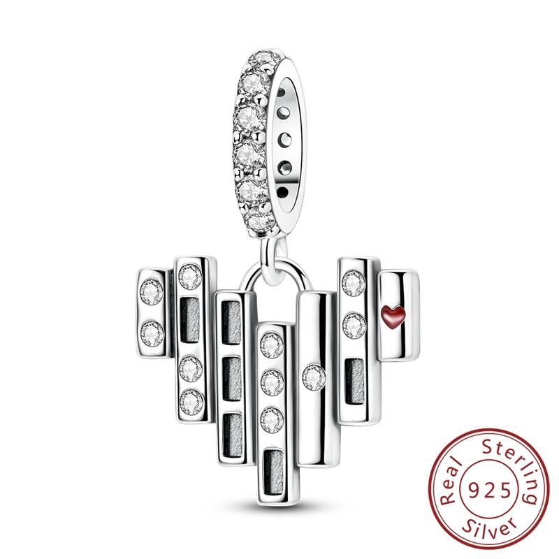 Оригинальные медные шармы-подвески Медведь Черный лебедь Ангел Вишня Подвески Подходят для браслета Подвеска Женщины Девушка DIY Ювелирные изделия Подарок