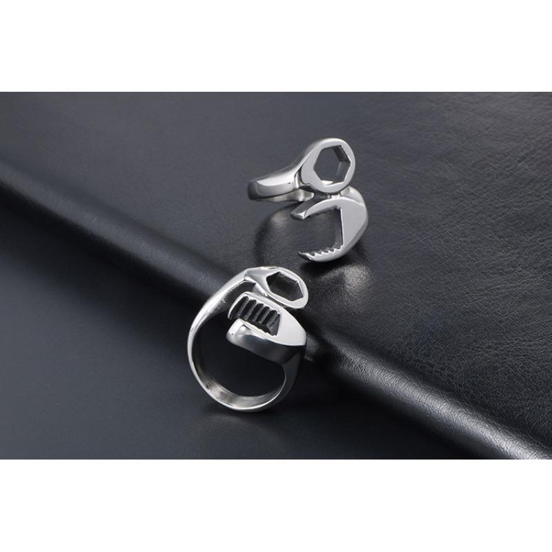 Персонализированное комбинированное кольцо с винтом в стиле панк. Модное мужское кольцо из титановой стали в стиле рок.