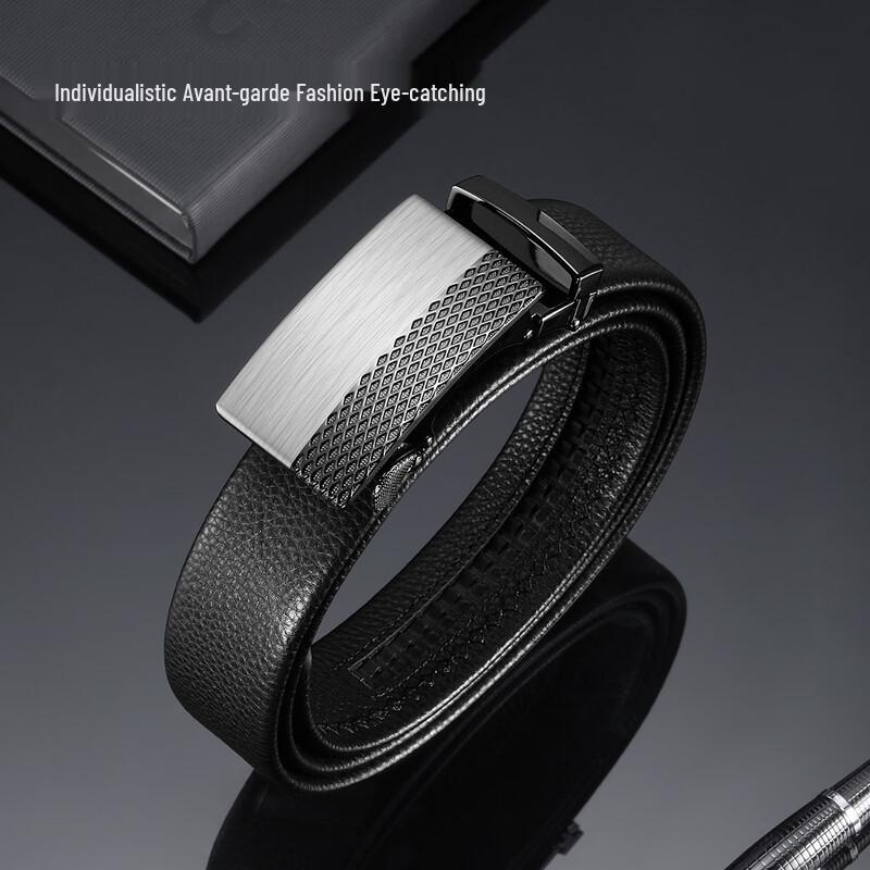 ZIPPO Мужской кожаный ремень с автоматической пряжкой