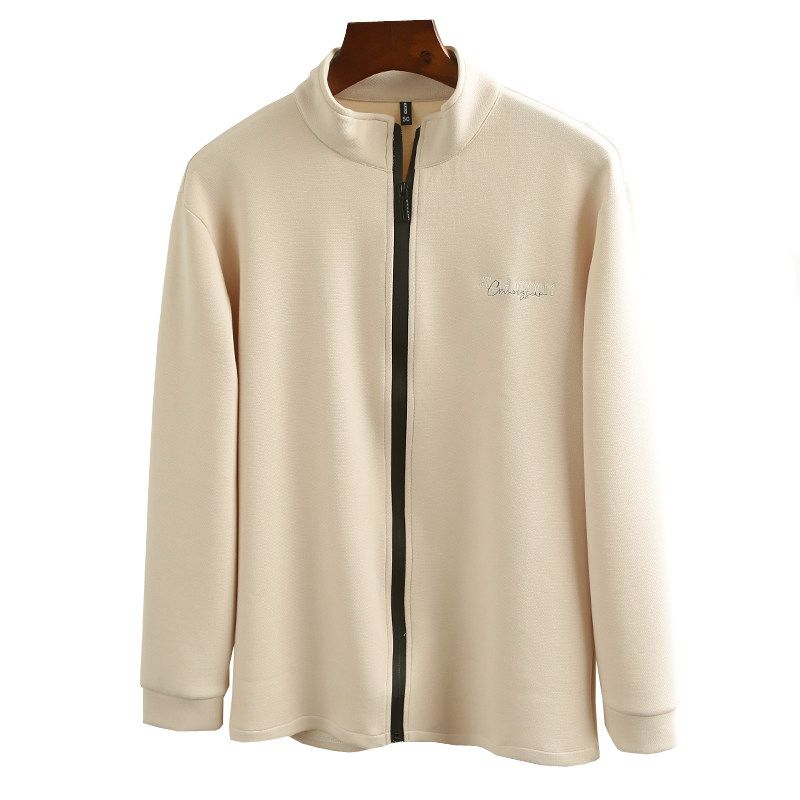 Versatile! Knitted Stretch Fabric! Export Surplus Men's Clothing with Cut Tags, Autumn Sports Casual Stand-Up Collar Jacket