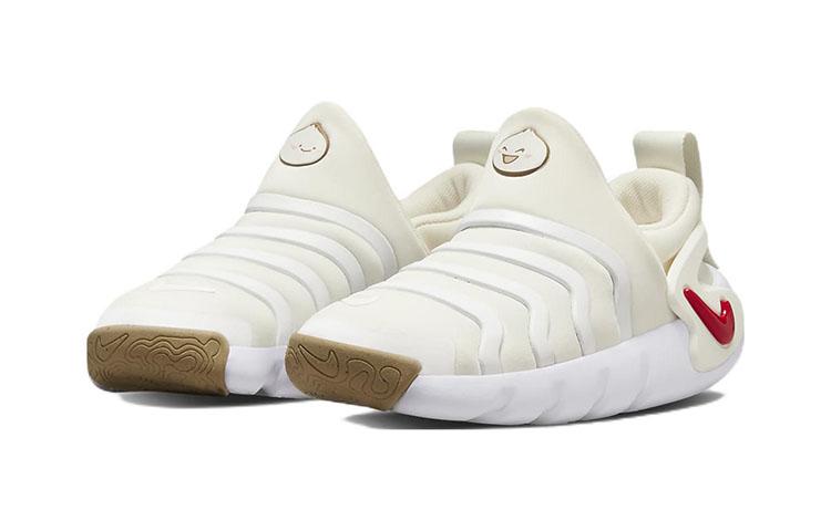 Nike Dynamo GO SE Тканевые Низкие Спортивно-Повседневные Кроссовки Caterpillar Цвет Экрю Для Детей Возрастом 3-7 Лет DV2967-100