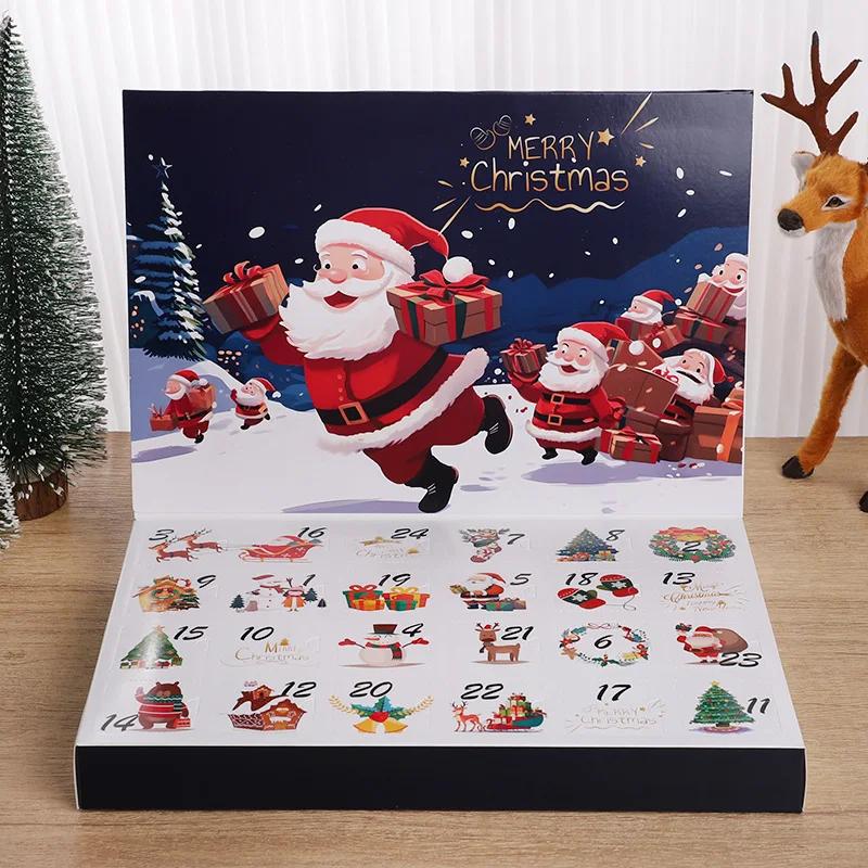24Grids Christmas Countdown Advent Calendar Empty Boxes DIY Fillable Surprise Gift Box for Kids Christmas Festival New Year 2026