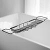 Black & Gold Marble Stainless Steel Bathtub Organizer & Soaking Rack
