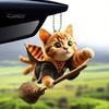 Acrylic 2D Cat Car Hanging Decoration Home Office Backpack Auto Rearview Mirror Cartoon Kitten Animal Hanging Ornament Pendant