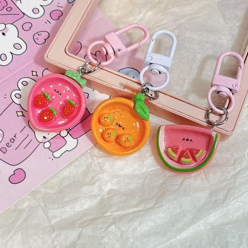 1Pcs/5Pcs Cute Fruit Keychain Wallet Strong And Durable Decoration Women Keychain Hanging On Backpack Keychain Gifts