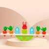 Сенсорные игрушки Монтессори Игрушки-пирамидки для малышей Животное-кролик Балансир Деревянные кубики Игра для раннего развития Подарок