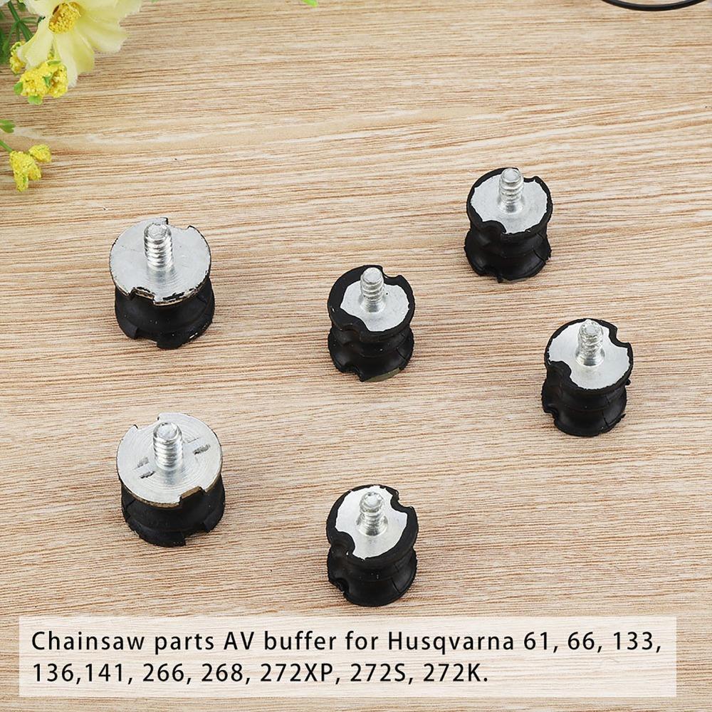 6pcs Shock Mounts Isolator Buffer Mounts Black Replacement Parts  Chainsaw Maintenance