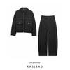 Kaslead New Arrival Women's Clothing Fashion Style Jacket Outwear Casual Pleated Blouse and Pants 2196500 6929213