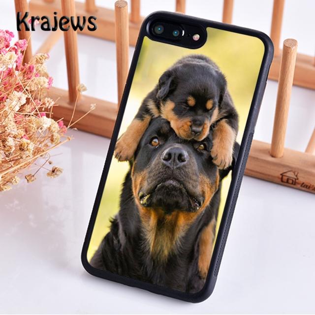 Чехол для телефона Krajews с милой собачкой, щенком ротвейлером для iPhone 14 6s 7 8 plus XR XS 11 12 13 pro max Samsung Galaxy S21 S22ultra